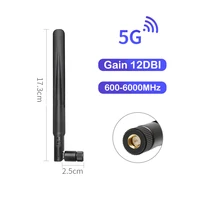 5g external antenna outdoor router 600 6000mhz sma male 4g 3g gsm full band folded aerial for wireless base station iot gateway