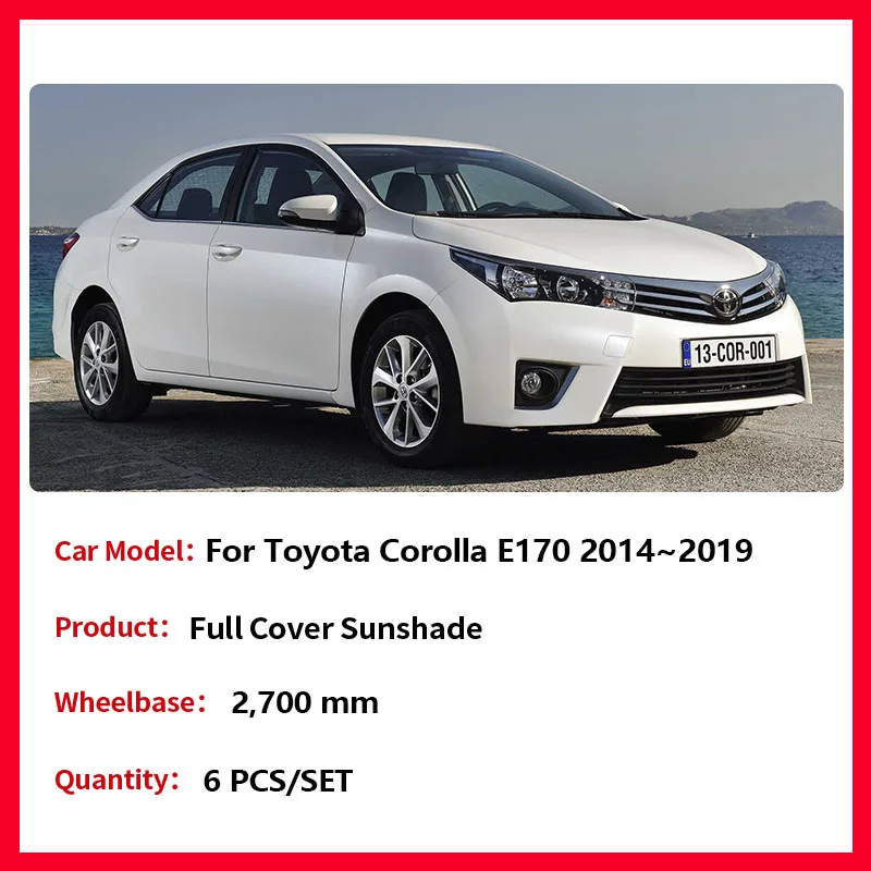 Солнцезащитные козырьки для Toyota Corolla E170 E180 Altis 2014 ~ 2019 2015 2016 2017 2018