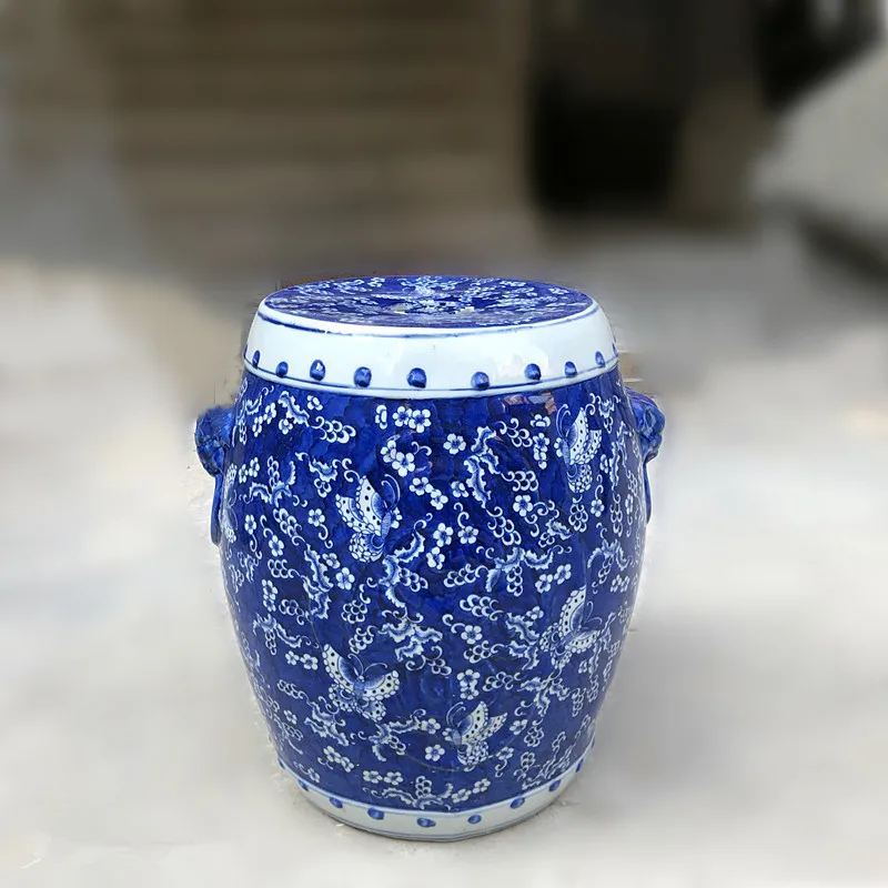 Старинный домашний табурет Jingdezhen фарфоровый садовый высокотемпературный