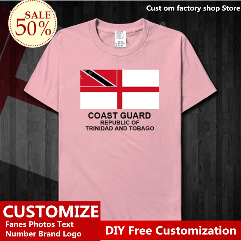 

Trinidad Navy Military Tactical Cotton T shirt Custom Jersey Fans DIY Name Number LOGO Fashion Hip Hop Loose Casual T-shirt