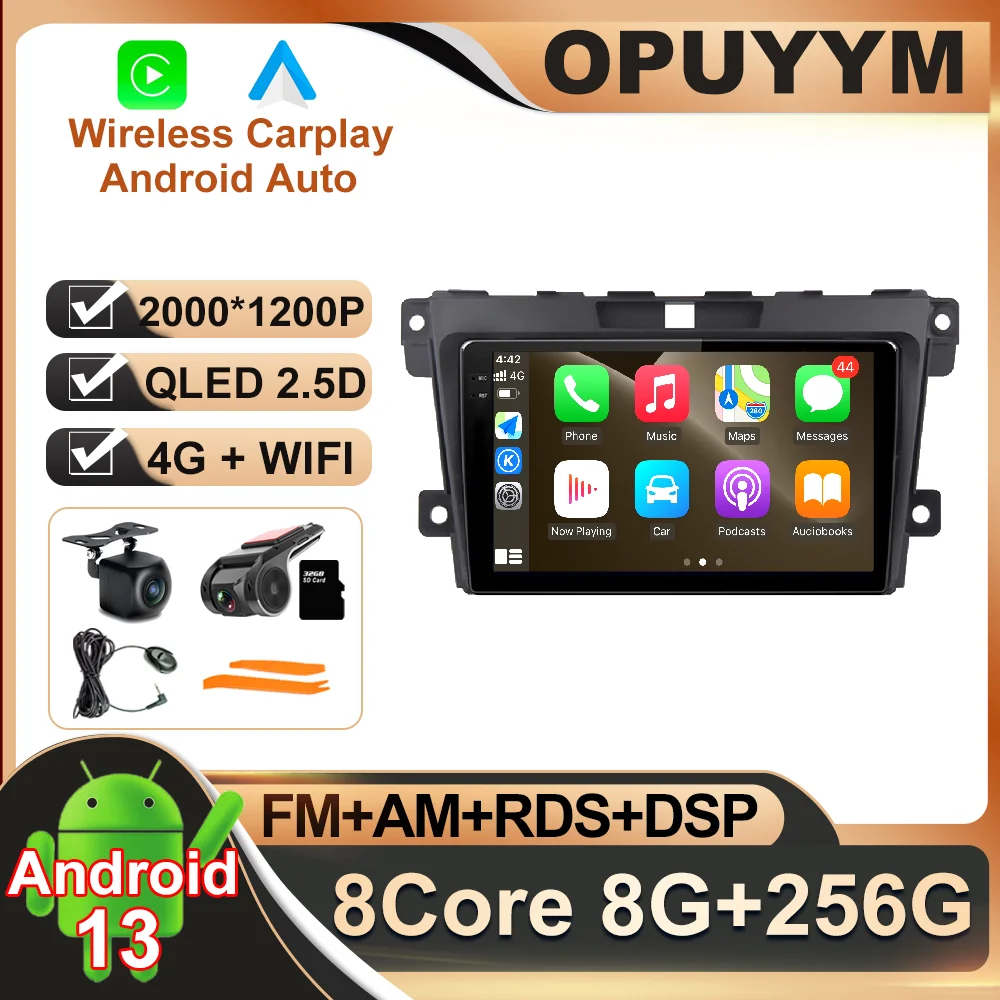 

Android 13 для Mazda CX7 CX 7 CX-7 2008 - 2015 автомобильное радио ADAS DSP QLED Авторадио No 2din мультимедийная навигация GPS 4G LTE WIFI