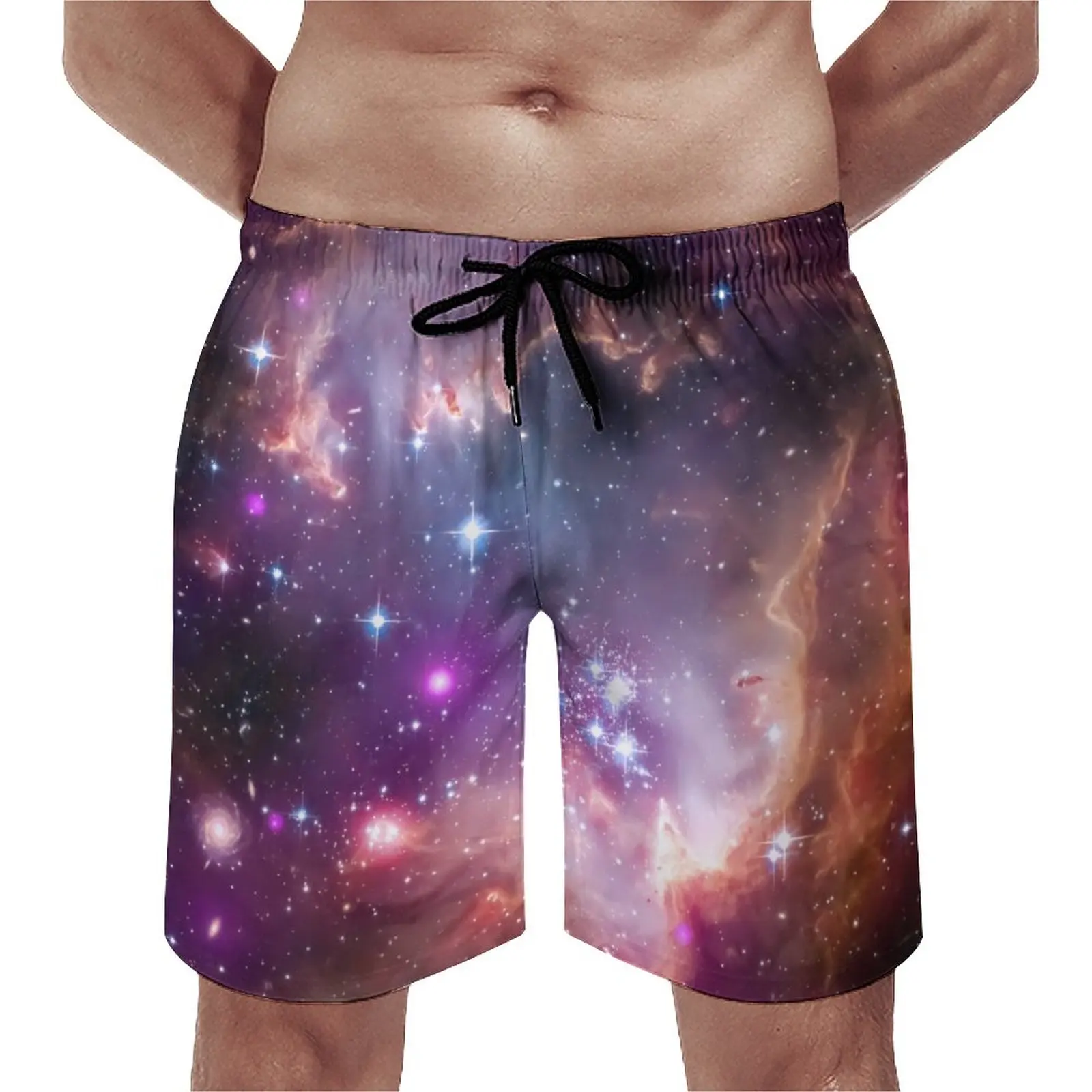 

Gym Shorts Space Print Retro Beach Trunks Galaxy Stars Man Fast Dry Sportswear Hot Sale Oversize Beach Shorts