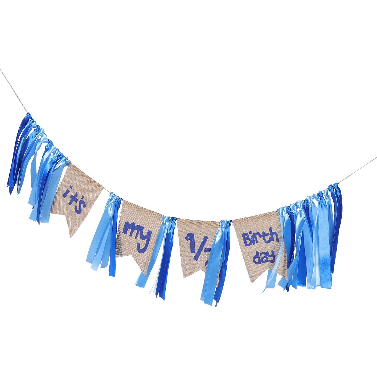 

1/2 Birthday Banner Chair Dining Flag Party Decoration High The Gift