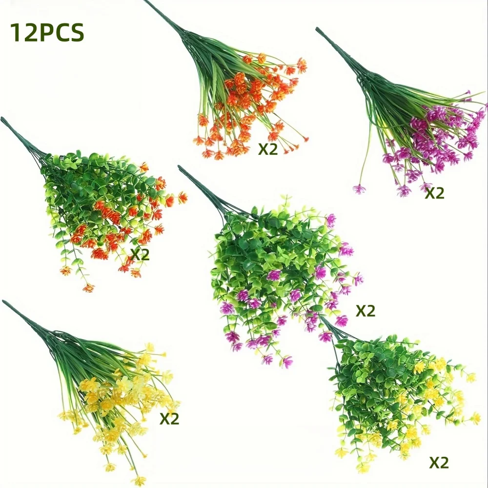 

Искусственные цветы, пластиковые, многоцветные
