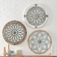 creative traditional round wall decor art metal ornament wall mount design antique home dining room living room decoration gift