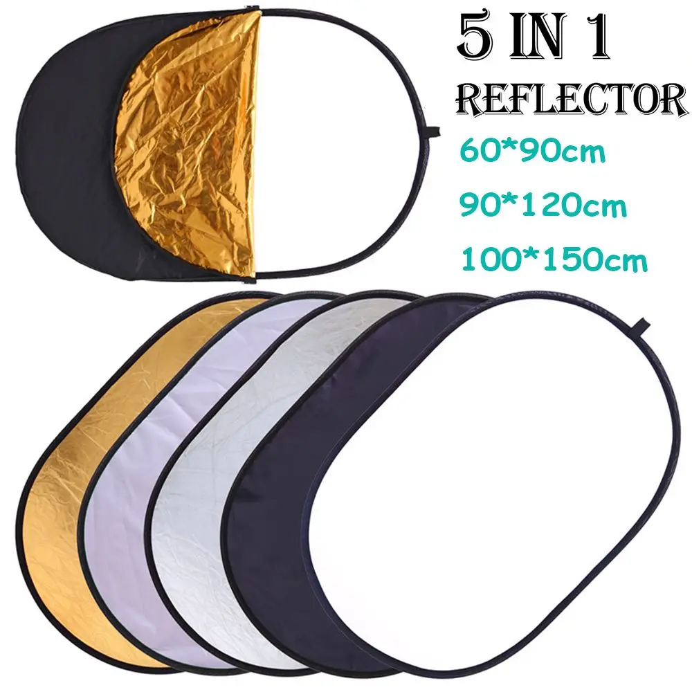 

100x150cm Portable 5 in 1 Multi Color Photo Studio Photography Collapsible Light Diffuser Reflector