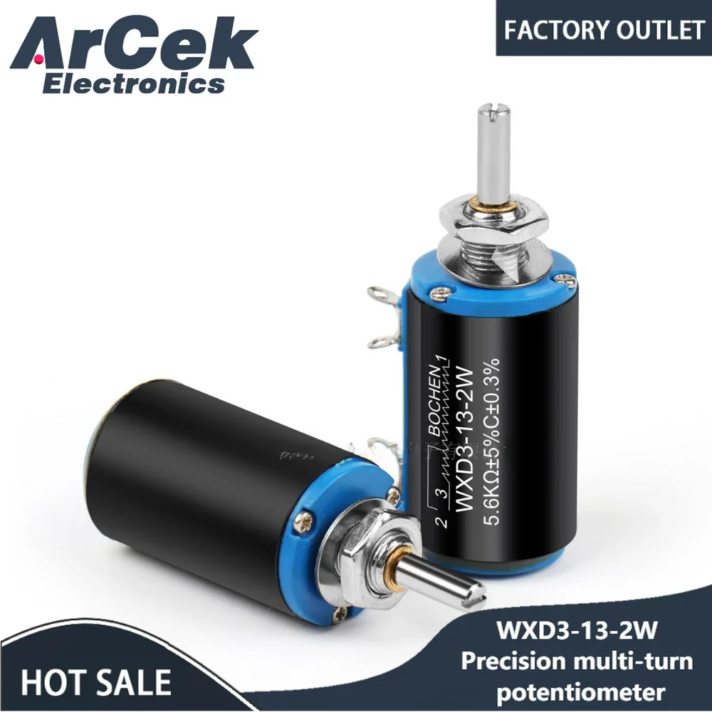 WXD3-13-2W 100 200 220 470 Ом 1K 680 K 2 3 4 7 10K 22K 33K 47K 5 6 проволочный потенциометр