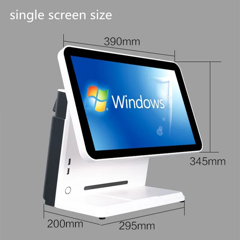 

Windows pc 15-дюймовый кассовый аппарат, pos-система, Процессор i3, 4 Гб ОЗУ, 128 Гб SSD, светодиодный сенсорный экран, розничный POS-терминал