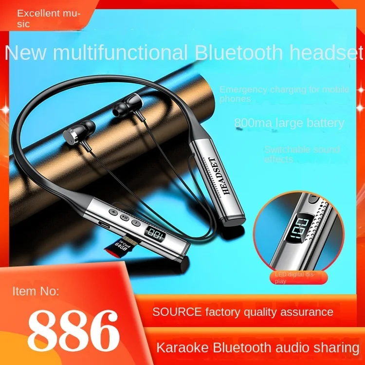 

5.3 long life multi-functional kgear return Bluetooth headset with emergency charging sports headset private model