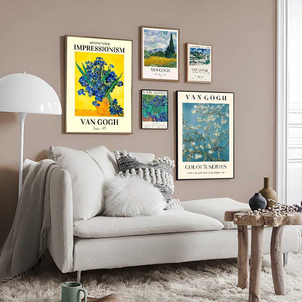 Great Painter Vincent Van Gogh Classic Movie Posters Fancy Wall Sticker For Living Room Bar Decoration Decor