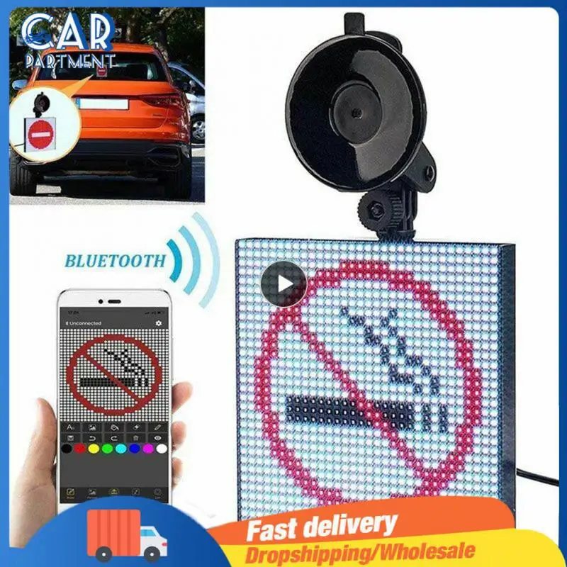 

Black Led Display 12v App Control Car Led Sign Durable Car Scrolling Led Sign Car Accessories Full Color Rgb Creative Universal