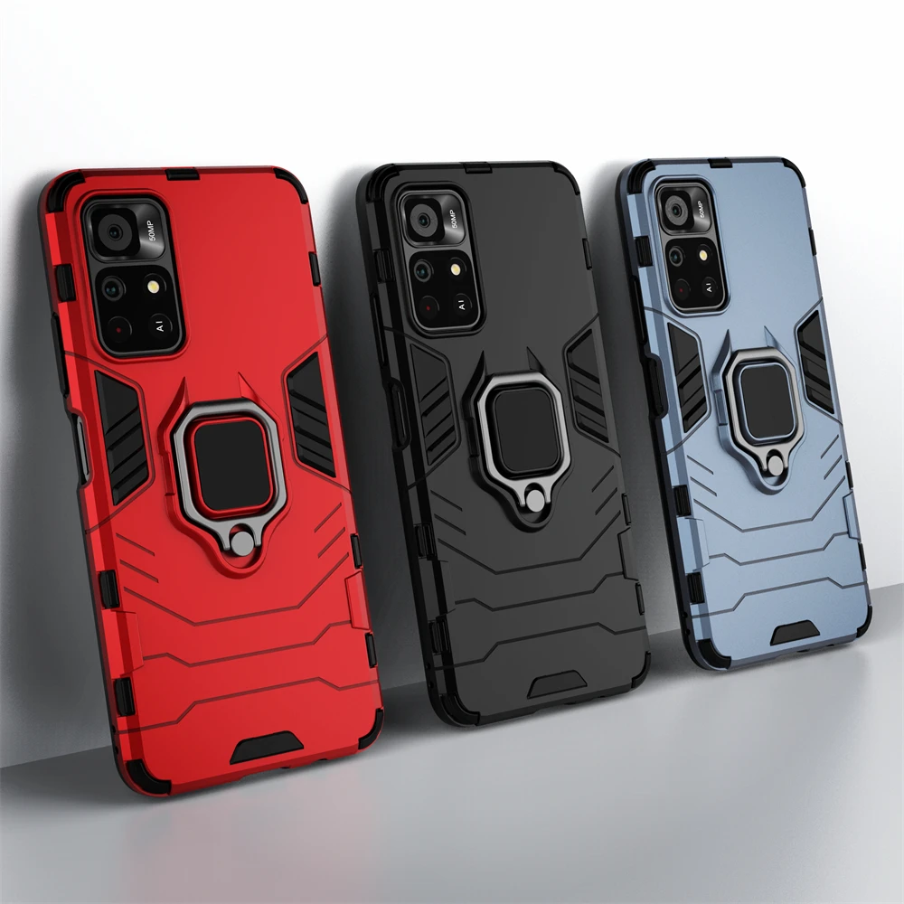 

Shockproof Armor Case For Redmi Note 11 7 6 5 Pro 7A Stand Ring Cover For Xiaomi Mi A3 Lite CC9e 9T 9 SE Poco M4 M3 Pro 5G F1