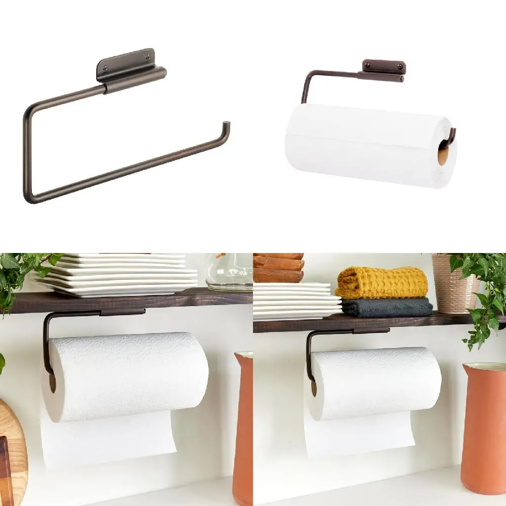 

Bathroom Uniquely Elegant Bronze Wall Mount Under Cabinet Paper Towel Holder for Kitchen Bathroom
