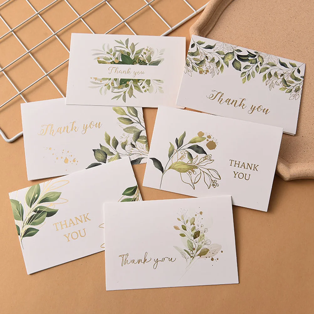 

6 Sets Thank You Cards Supply Grace Greeting Wrapping Gift Paper Present Bulk Blank Wedding