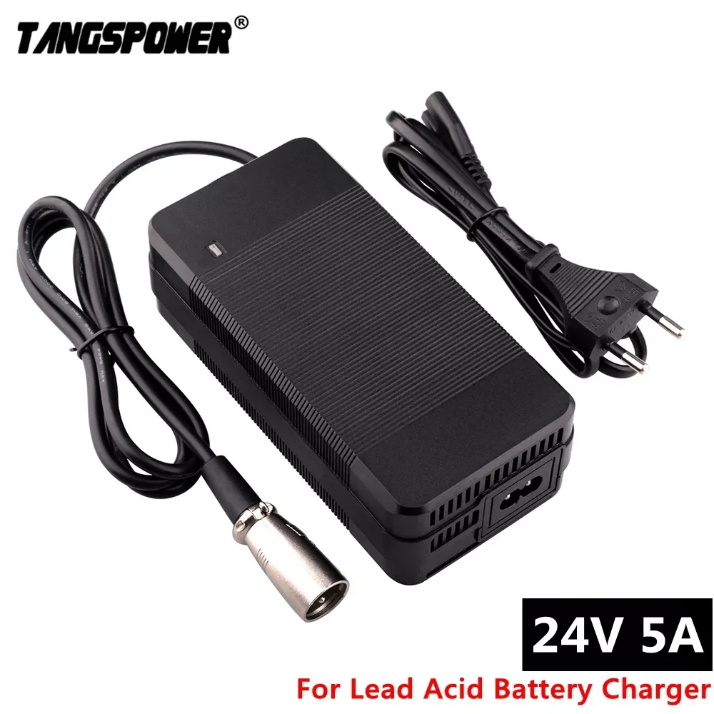 

24V 5A Lead Acid Battery Charger For 28.8V Wheelchair golf cart lead-acid Charger With 3-Pin XLR Connector Fast charging