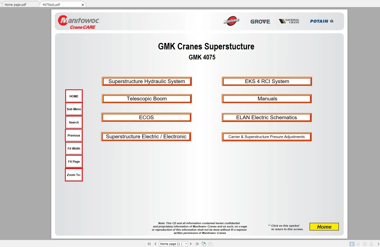 DVD-просмотр Grove Manitowoc Crane Care Full ECOS V1 V2 V4