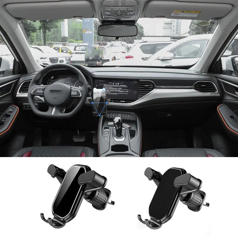 

Universal Gravity Car Cell Phone Holder For Haval H6 H2 H3 H9 M6 F7 F7X Jolion 2020 GPS Stand Air Vent Clip Mount Accessories