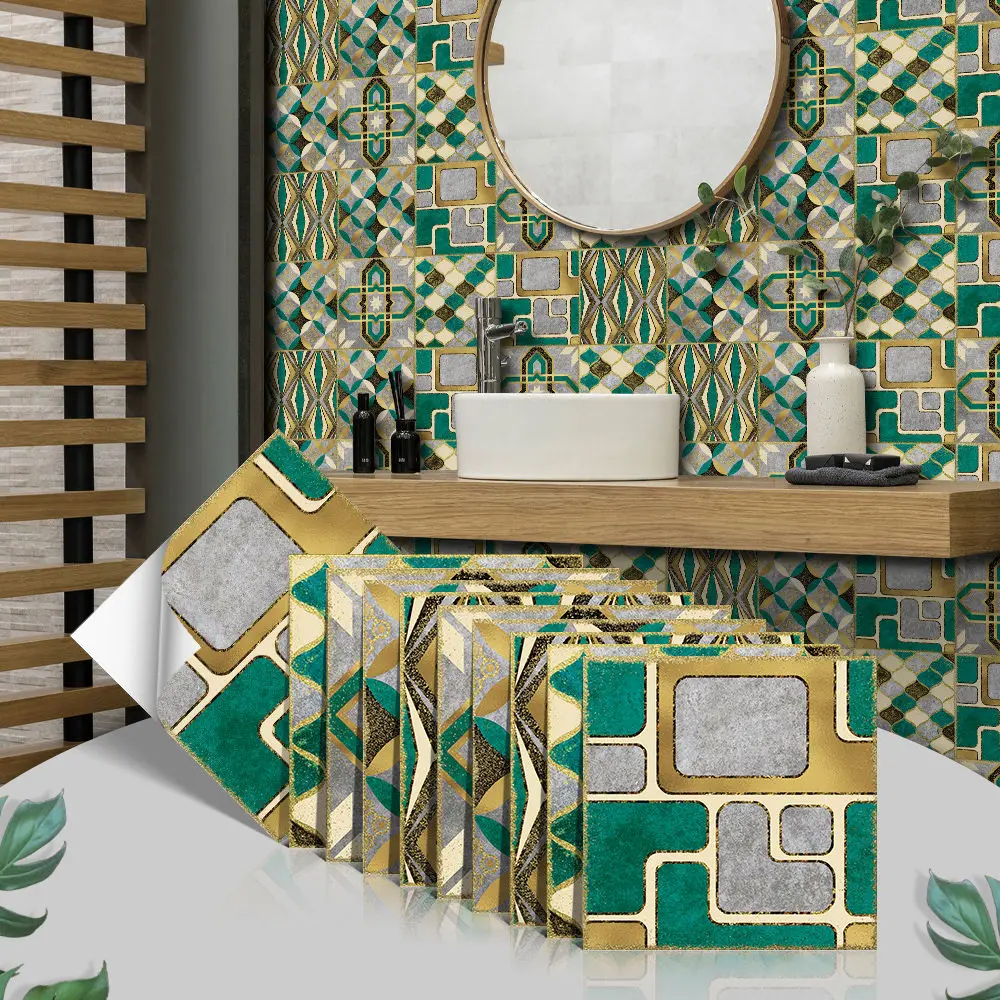 

Наклейки для плитки Damokoo Peel and Stick, наклейки для плитки Backsplash, наклейки для плитки для ванной и кухни, виниловые настенные наклейки, легко нано...
