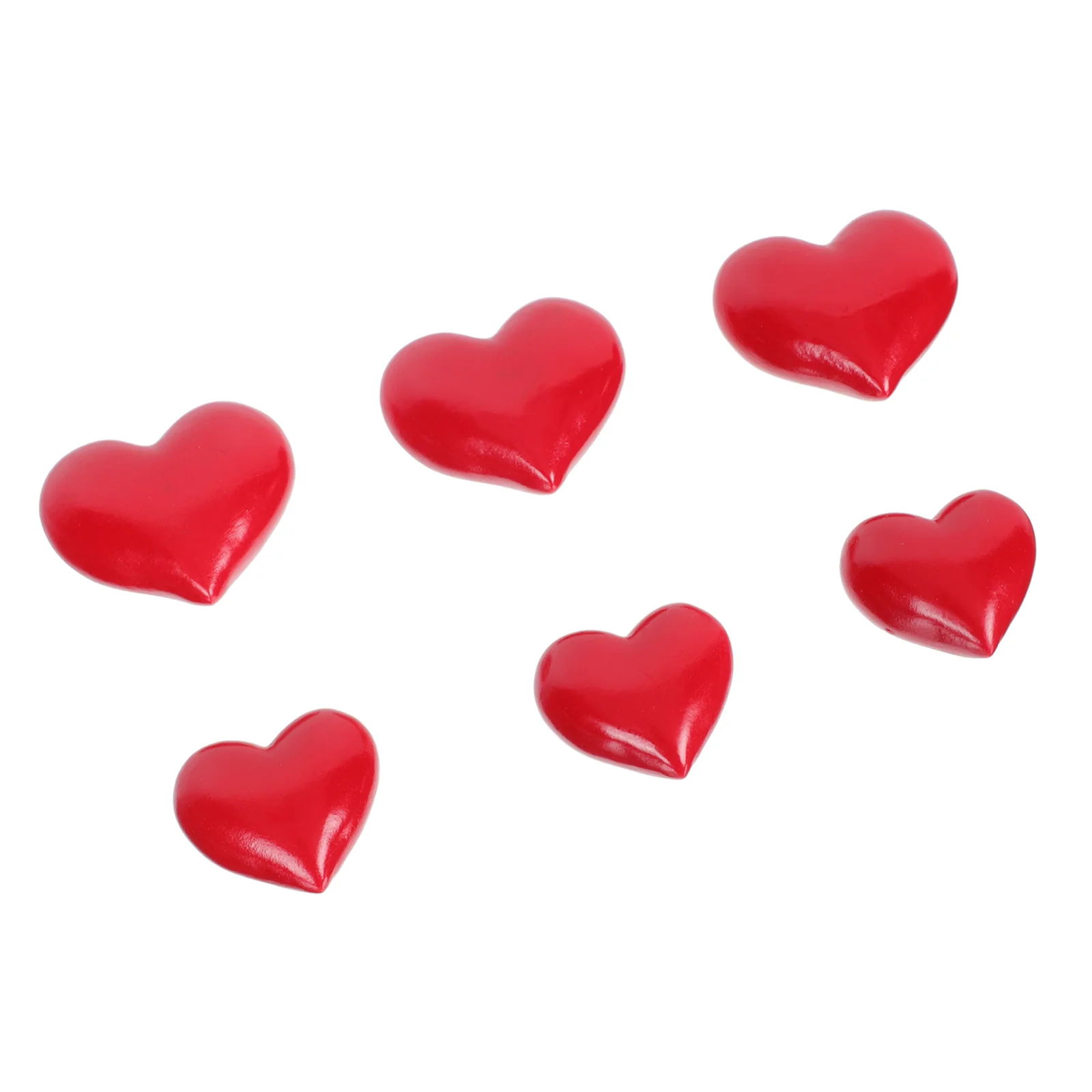 

6PCS Creative Lovely Resin Fridge Magnet Loving Heart Valentine's Day Fridge Magnet