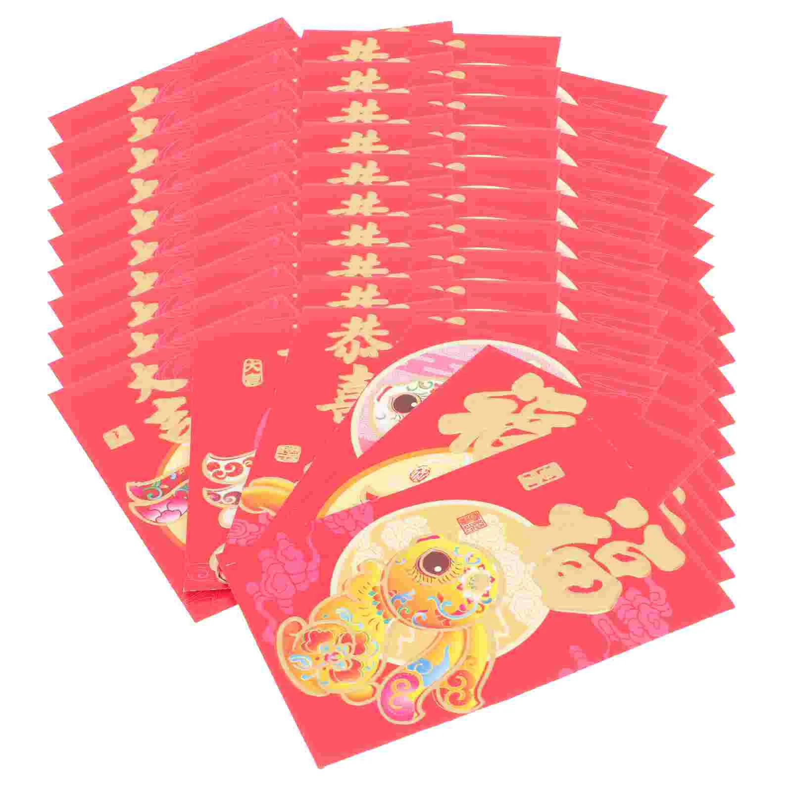 

60pcs Cartoon Rabbit Pattern Red Envelopes The Year of Rabbit Paper Money Pouches