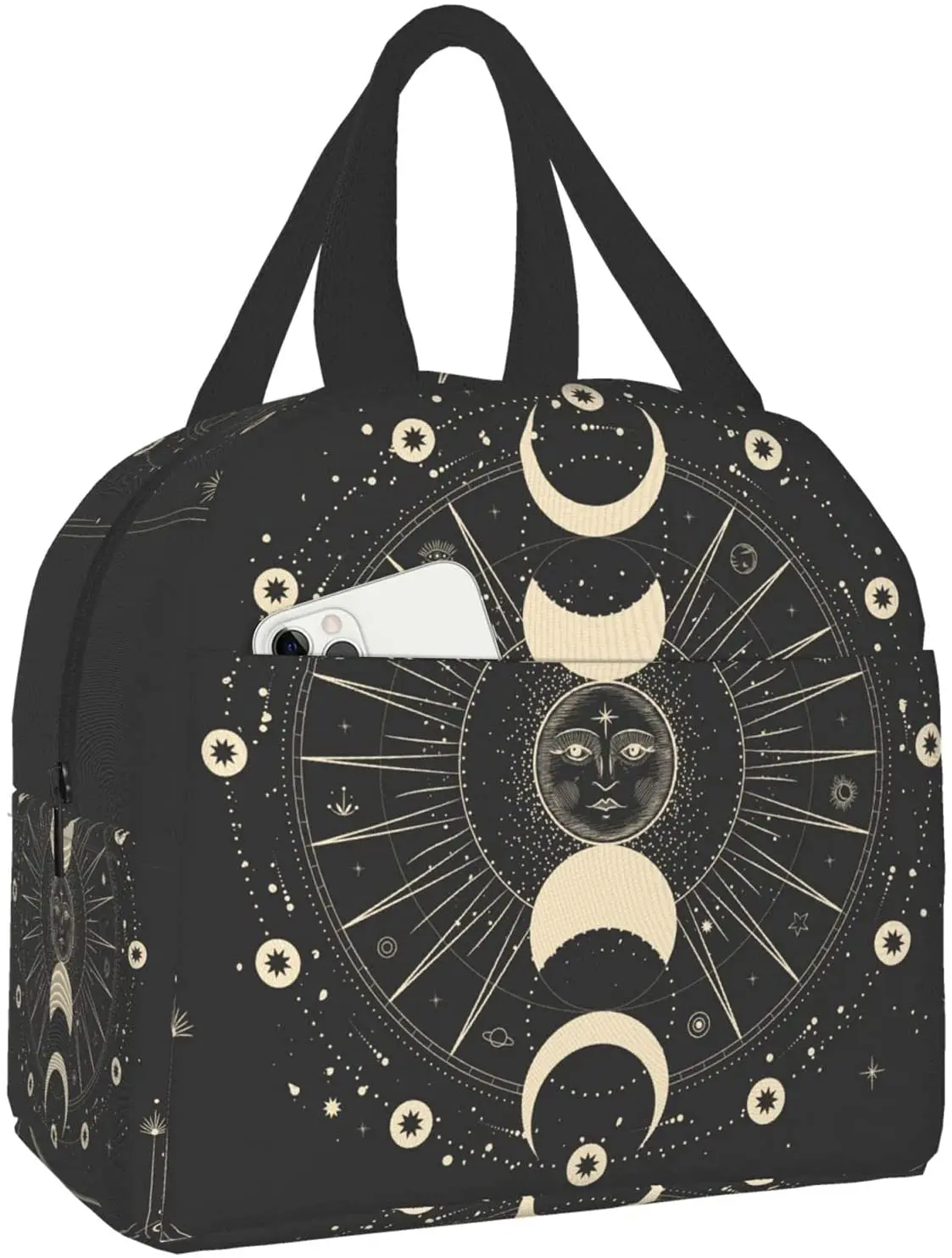 

Lunch Bag for Women Moon Star Mystic Sun Astrology Tarot Goth Insulated Lunch Box Cooler Tote for Adults Men Work Office School