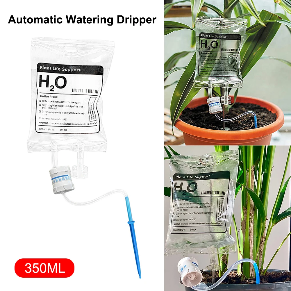 

Automatic Watering Dripper Infusion Bag 350ML Plant Flower Drip Irrigation Bag Adjustable Flow Household Plant Watering Device