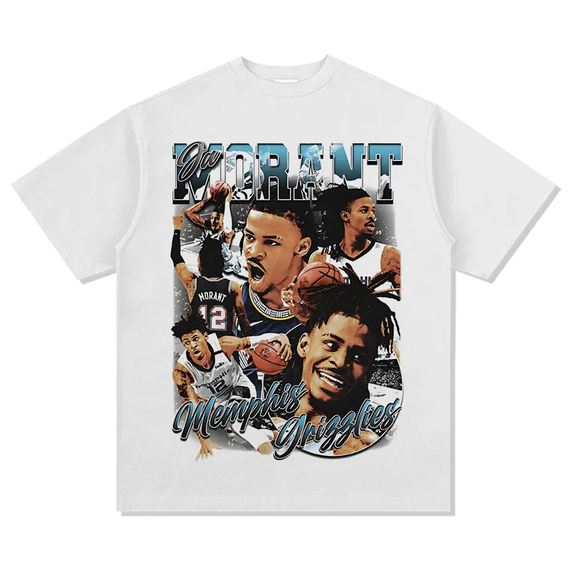 Ja Morant 12 Хлопковая Футболка С Баскетбольной Тематикой Мемфиса Летняя Одежда