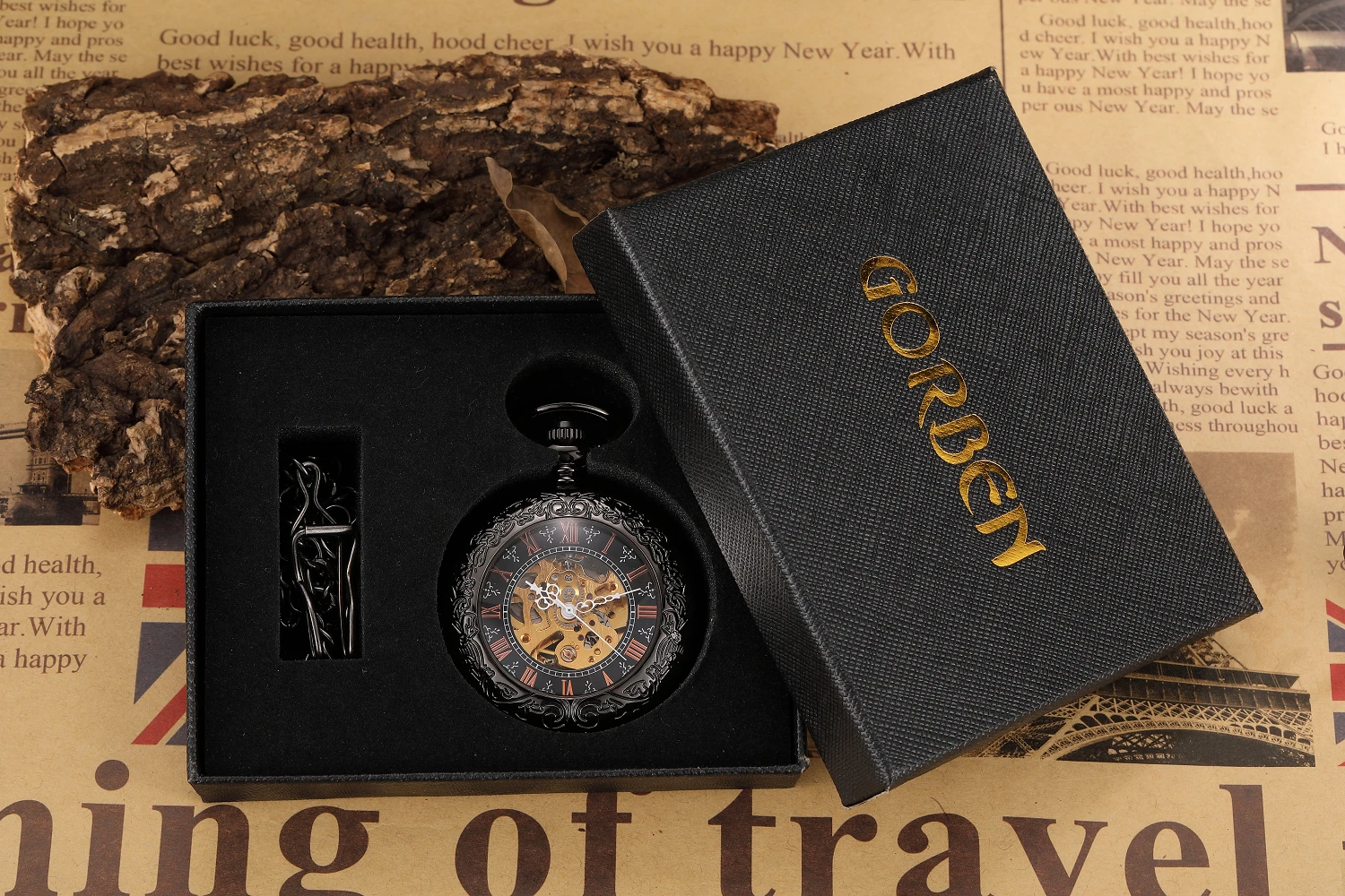 Vintage Retro Antique Steampunk Pocket Watch Roman Numerals Automatic Mechanical Men Watches Necklace Clock Unisex Reloj Hombre