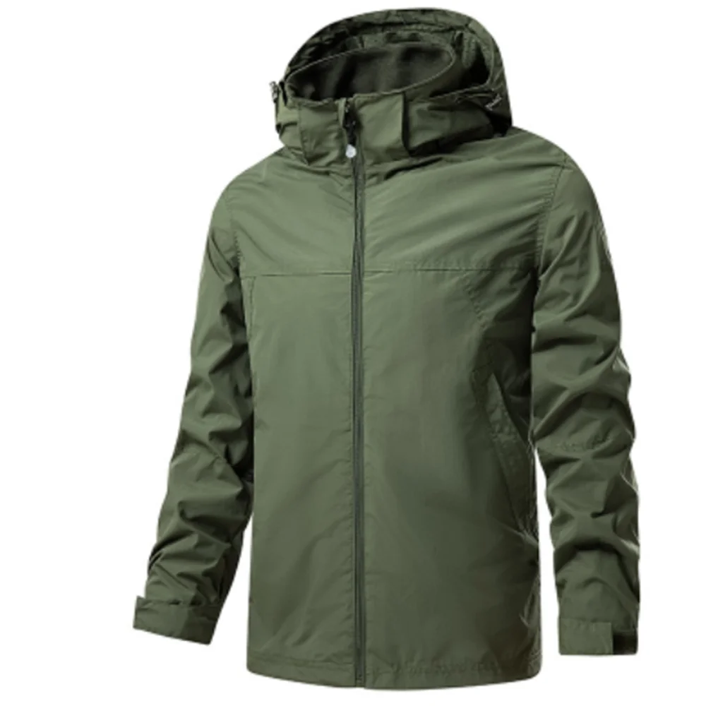 

2022 New Men's Removable Hooded Storm Jacket Outdoor Storm Jacket Spring/Autumn Outdoor Leisure Sports Trench Jacket