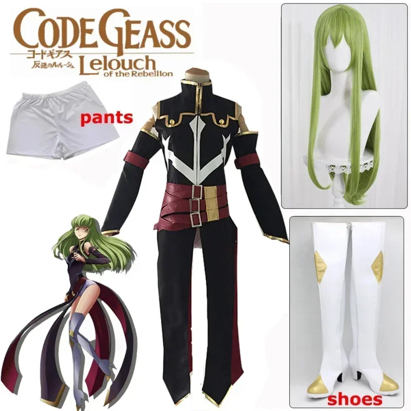Аниме Code Geass Queen CC Косплей Костюм Хэллоуин Карнавал Ведьма Черная Униформа