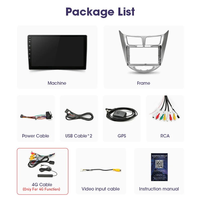 $86.56 Android 10 2din Car Radio Multimidia Video Player RDS DSP For Hyundai Solaris 1 2010 - 2016 Navigation GPS Car Stereo System DVD