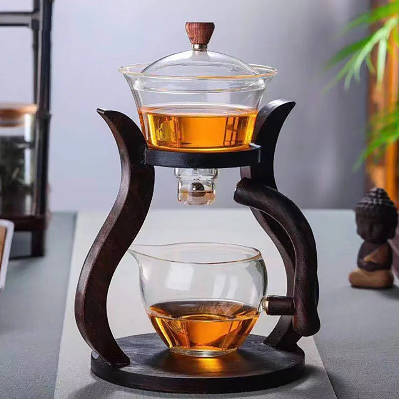 

Creative Glass Kung Fu Tea Set Household Transparent Magnetic Suction Water Semi-automatic Brewing Teapot