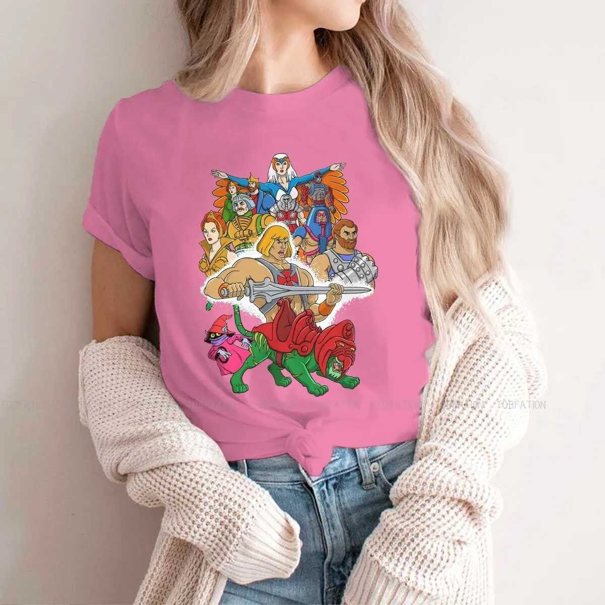 

Powerful man Graphic TShirt Masters of the Universe Fantastic World Printing Tops 4XL 5XL Comfortable T Shirt Female Short