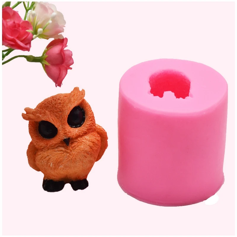 Promotion! Owl Resin Silicone Mold 3D Shaped Candle Moulds DIY Bird Casting Molds Animal Clay - Fondant Mould |