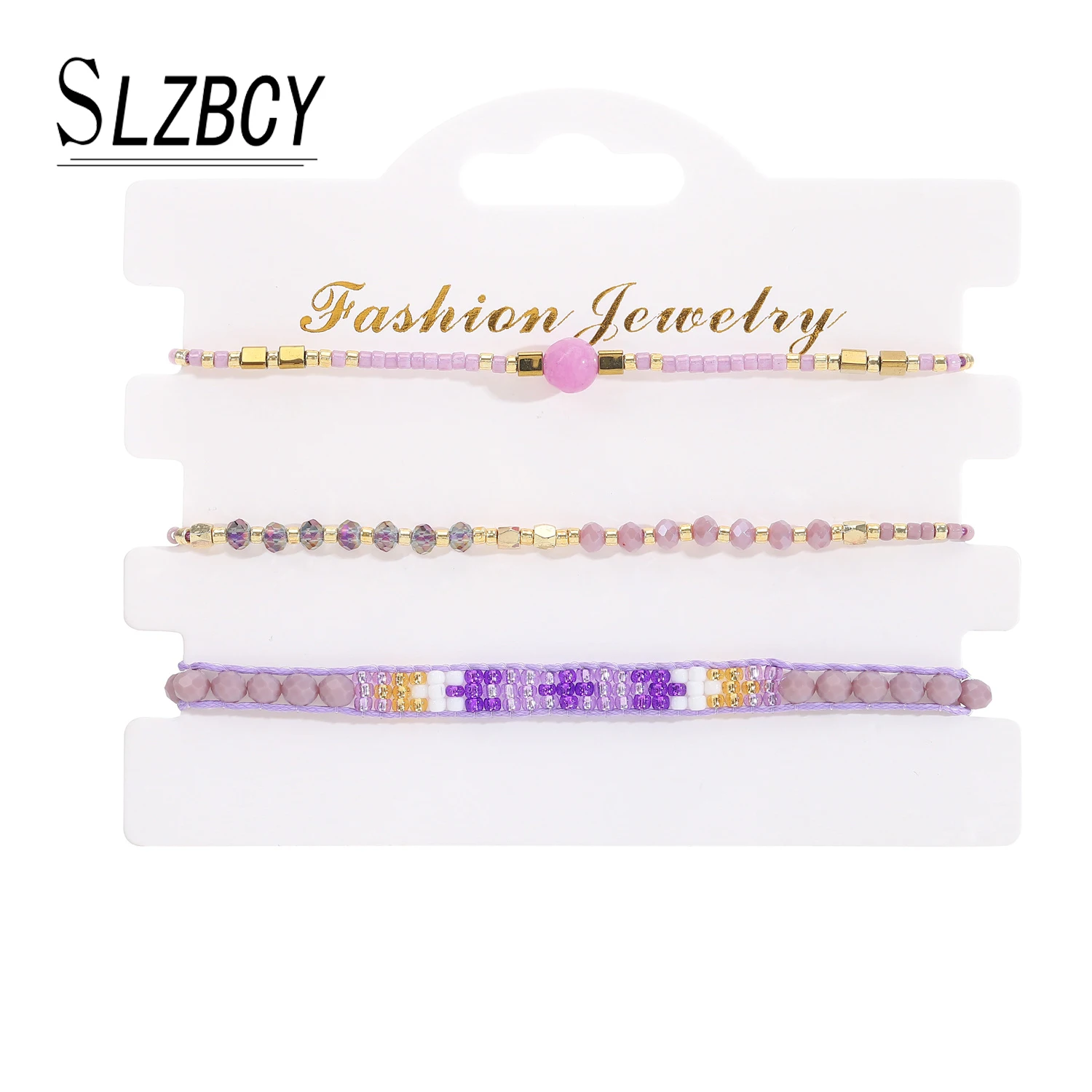 

3pcs/set Pretty Candy-Colored Shining Beads Woven Bracelets For Women Girls Children Boho Wrist Strap Baby Beach Jewelry Gifts
