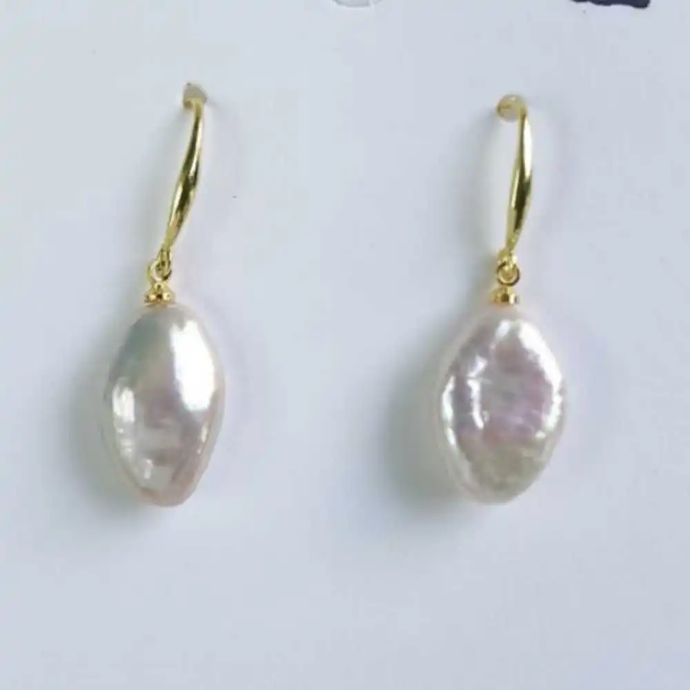 

Natural AAA Baroque White pearl Dangle Earrings 14K Aquaculture VALENTINE'S DAY Gift Mother's Day Party Diy New Year FOOL'S DAY