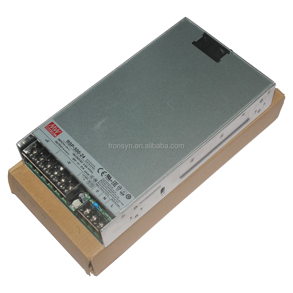 

Meanwell RSP-500-12 500W Single Output AC DC Power Supply With PFC Built-In Fan Microwave Transformer Making Equipment 12V