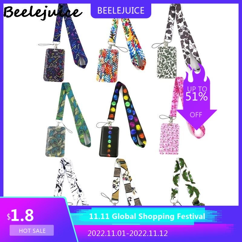 

ID Card holder Neck Keychain Lanyards Cool Neck Strap webbings ribbons Phone Keys ID Card Holder Lanyard For Keys DIY Hang Rope