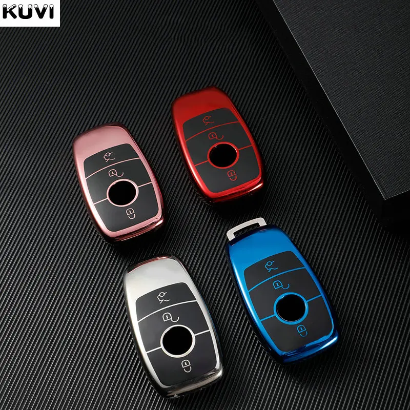 Цветной чехол для автомобильного ключа с дистанционным управлением из ТПУ Mercedes