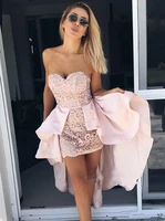 overlay skirt pink lace homecoming dress sexy sweetheart backless mini short cocktail gowns summer beach junior party dresses
