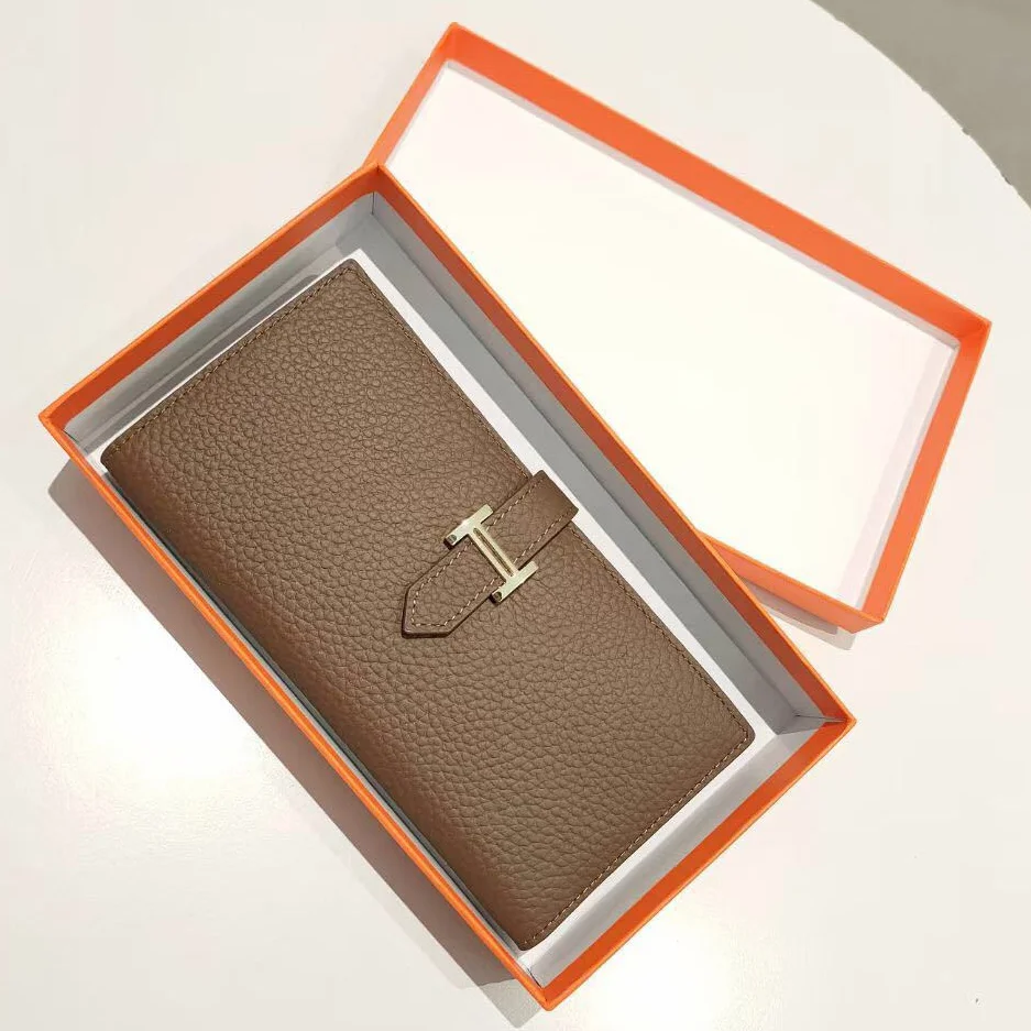 

Luxury Ladies Leather Long Wallet Fashion Folding Leather Phone Wallet Ladies Envelope Wallet Hand Wallet