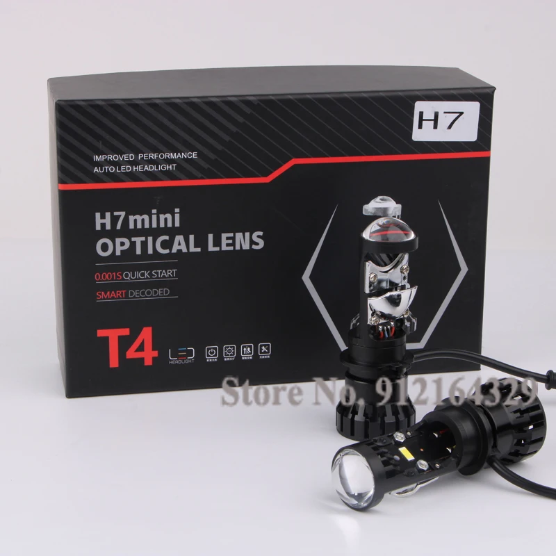 

Canbus 120W H7 H4 LHD Led Headlight Mini Lens H4 H7 LED Projector Bulb 6000K 30000LM 12V Auto Motorcycle Headlamp High Low Beam