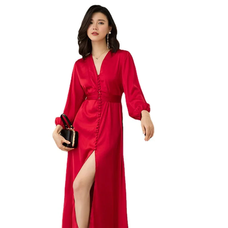Flame of dream Red robe High quality Dress Bride Morning Gown 22789
