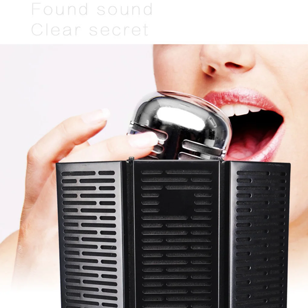 

Microphone Isolation Shield Studio Mic Sound Absorbing Reflector Condenser Recording Studio No Desktop Support