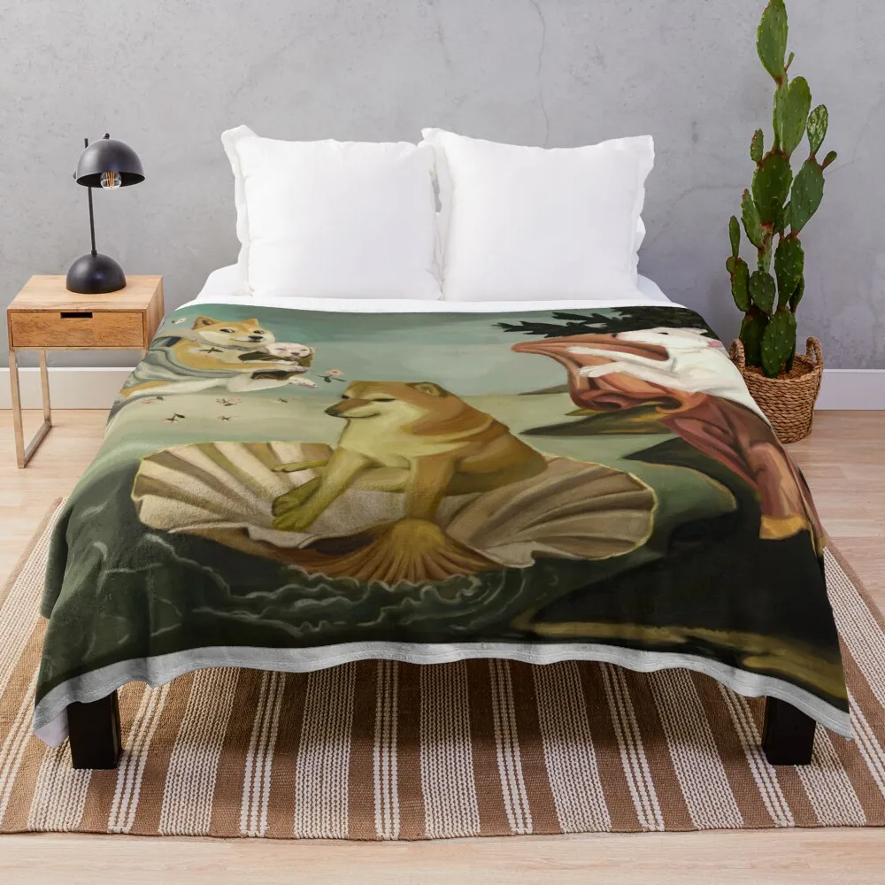 

the birmth of cheems Throw Blanket Quilt Blanket Giant Sofa Blanket