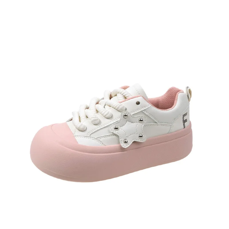 

Autumn Casual Shoes Women Skateboard Platform Pink Shoes Women's Comfortable Flats