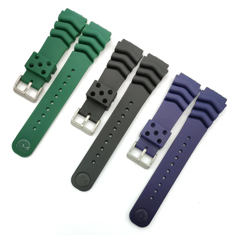 

Generic Watchband Silicone Rubber Watch Strap for Seiko With Logo 18mm 20mm 22mm Watch Belt Waterproof Sport Strap for Men Women