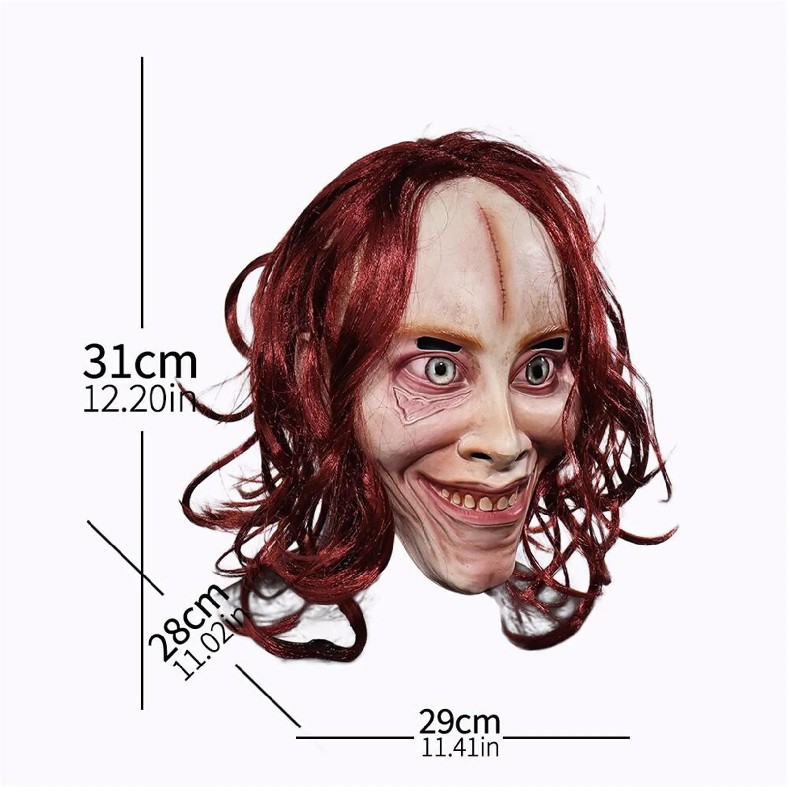 Ужасная Маска Демона С Гримаксующей Подъемом Аксессуар Для Костюма Хэллоуина