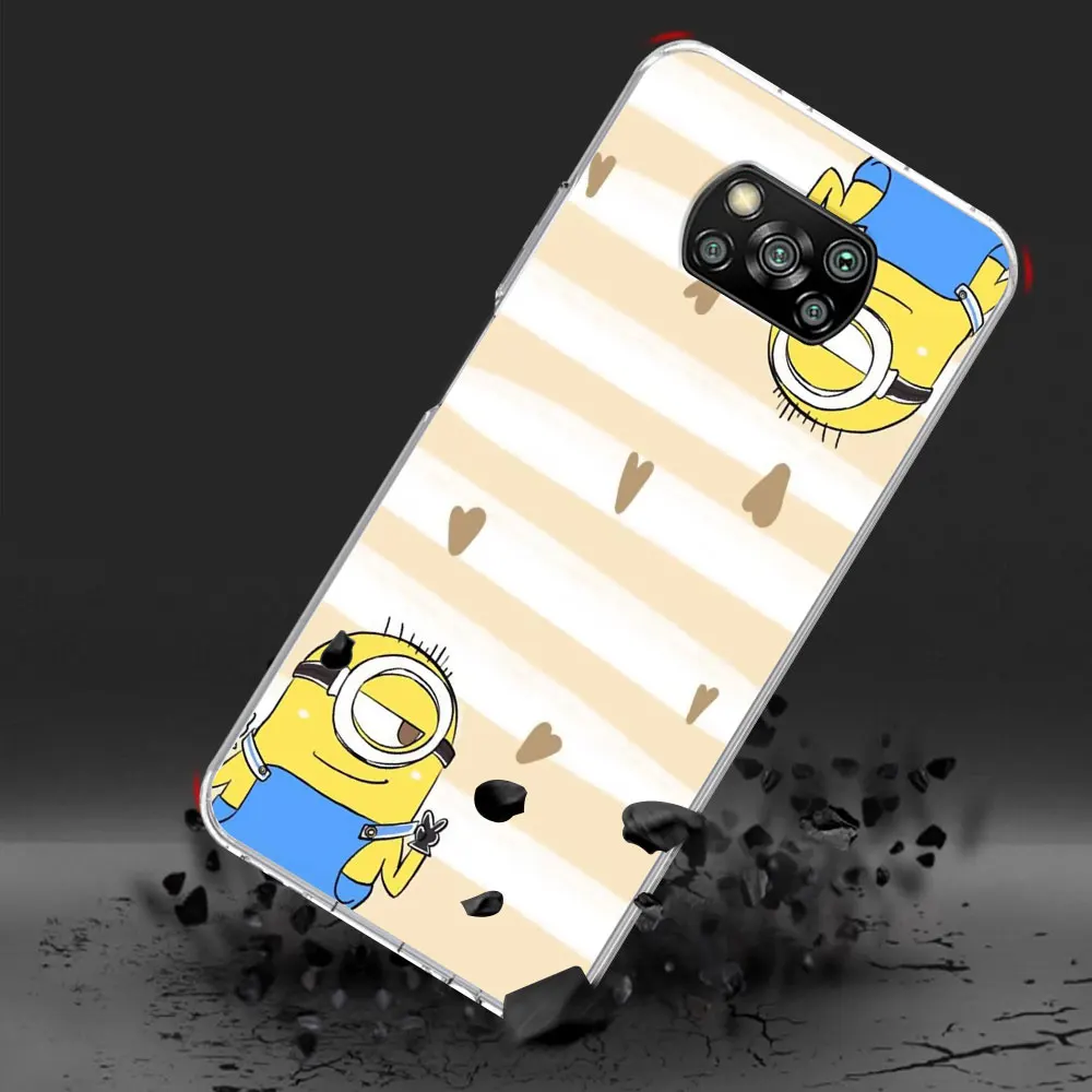 Забавный милый мультяшный чехол M-Minionss для Xiaomi Poco X3 F4 GT X6 F1 F3 M5 M3 M5s X4 NFC X5 F5 M4 F2 Pro