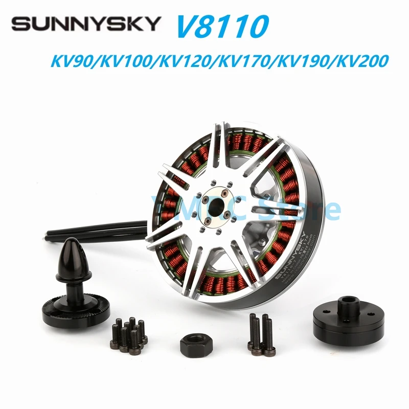 SunnySky V8110 KV90/KV100/KV120/KV170/KV190/KV200 бесщеточные двигатели для радиоуправляемых дронов самолетов квадрокоптеров